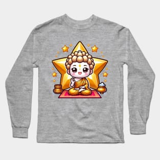 Vidyaraja Gold Buddah God Long Sleeve T-Shirt